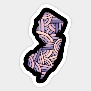 new jersey map art Sticker